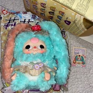 BABY THREE LILY RABBIT TOWN V4 - PEONY BLUE & PINK - OPENED & CONFIRMED